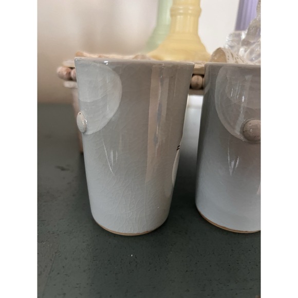 Teavana Fine Stoneware Yunomi Tea Cup Mug Rabbit Bunny Trails Carrot Japan 3.75" - Picture 4 of 5